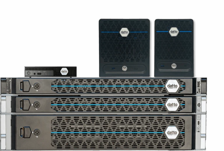 Familia de equipos Datto SIRIS: modelos compactos de escritorio y servidores de rack para respaldo y recuperación
